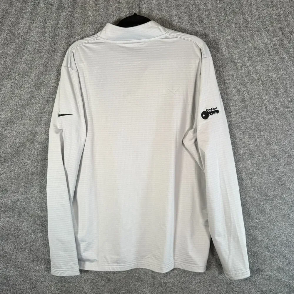 Nike Shirt Men XL Gray 1/4 Zip Stretch Swoosh Performance Athleisure‎ Logo